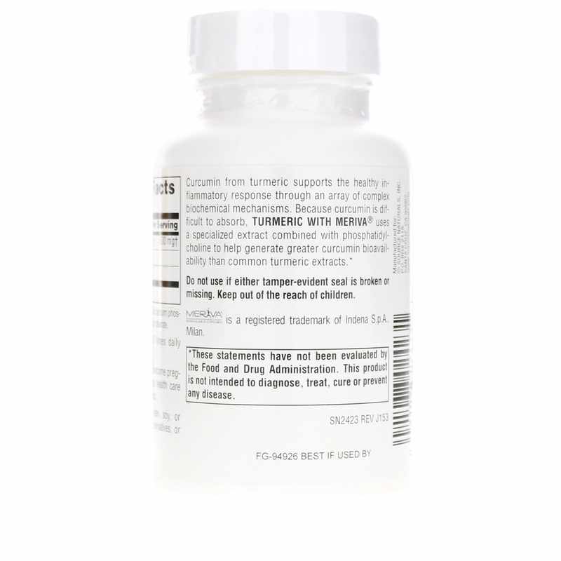 Turmeric with Meriva 500 Mg, 60 Capsules, by Source Naturals, image #3
