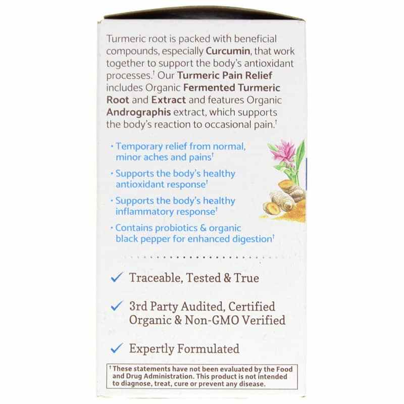 Turmeric Pain Relief, 30 Veg Tablets, by Garden of Life mykind Organics, image #4