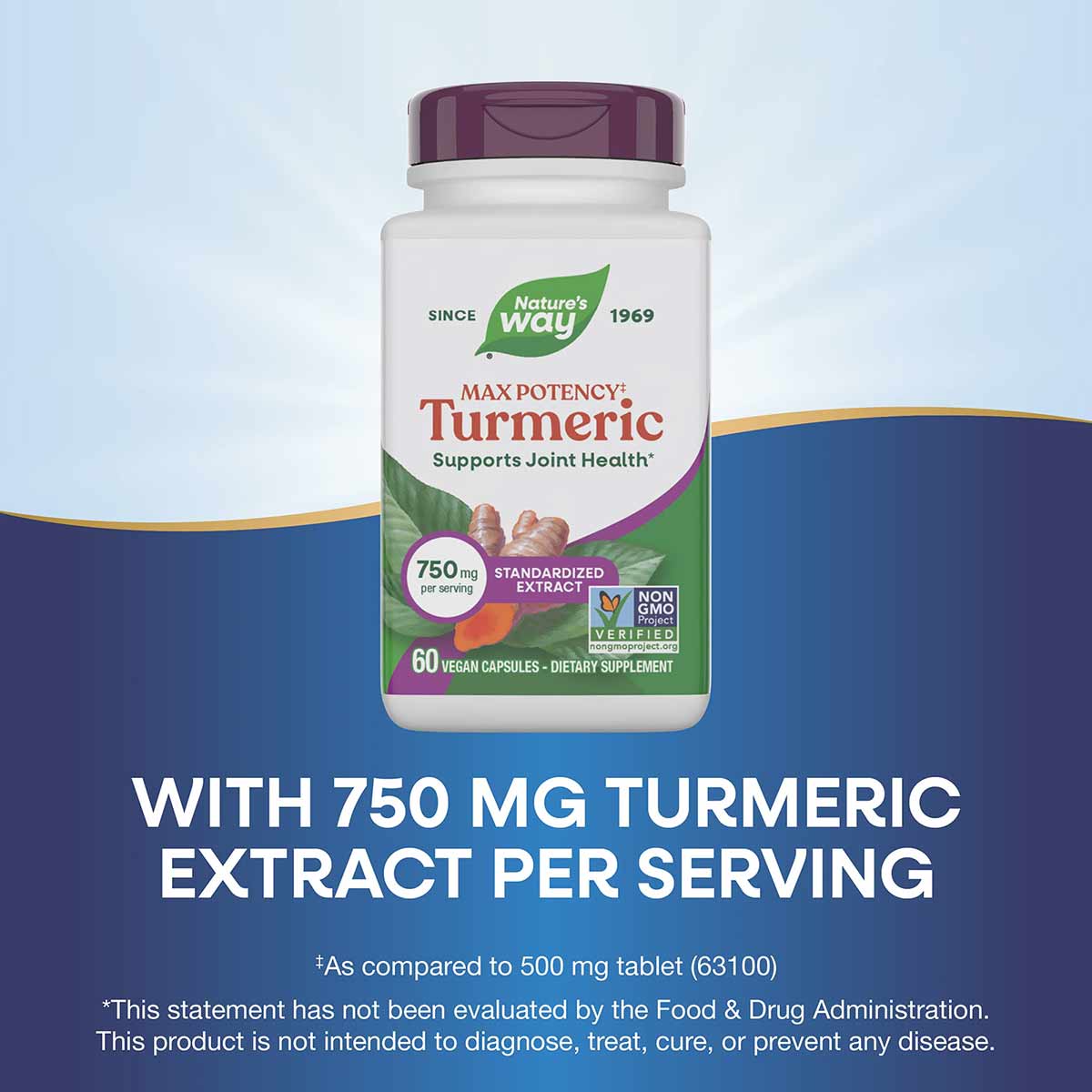 Turmeric Premium Extract 750 Mg, by Natures Way