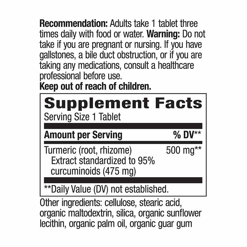 Turmeric Standardized, 60 Tablets, by Natures Way, image #2