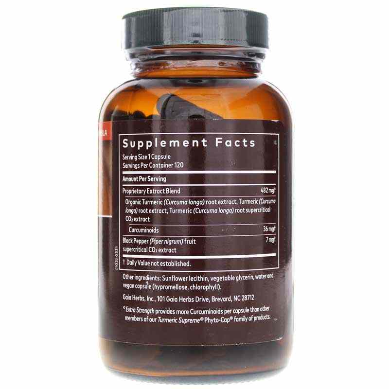 Turmeric Supreme Extra Strength, 120 Liquid Phyto Caps, by Gaia Herbs, image #2