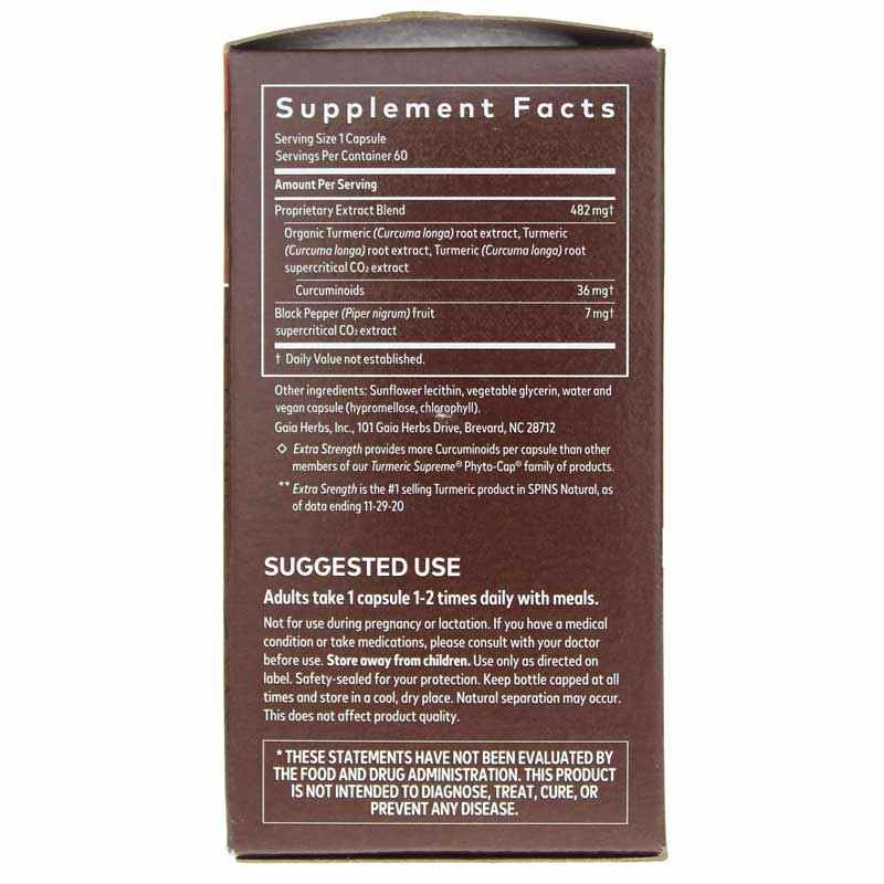 Turmeric Supreme Extra Strength, 60 Liquid Phyto Caps, by Gaia Herbs, image #2