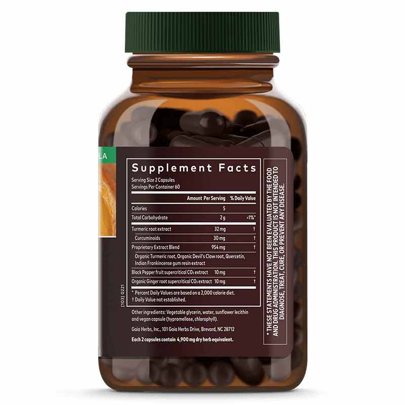 Turmeric Supreme Joint, 60 Liquid Phyto Caps, by Gaia Herbs, image #3