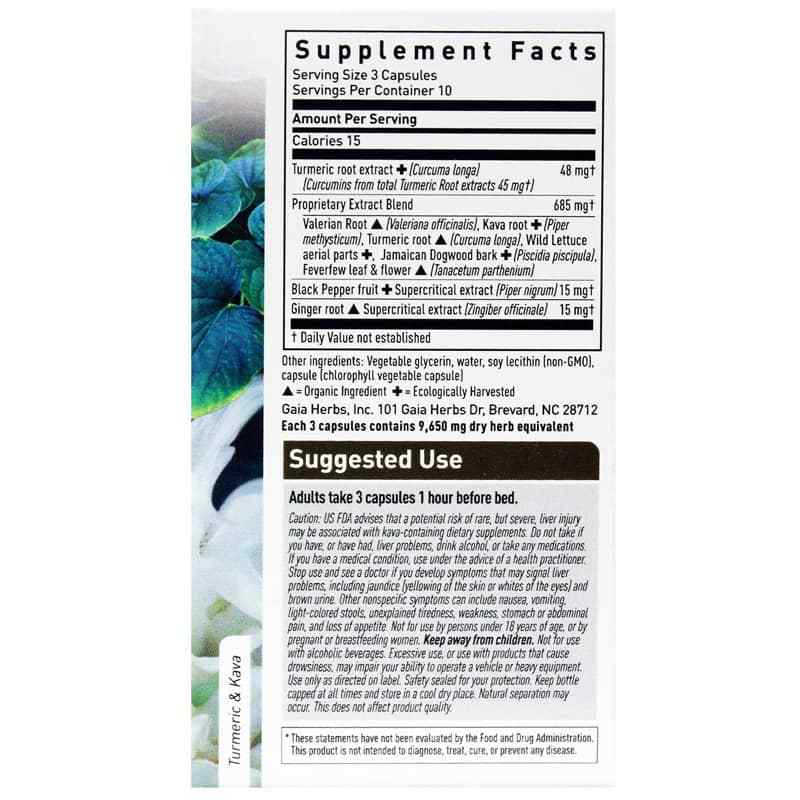 Turmeric Supreme Pain PM, 30 Liquid Phyto Caps, by Gaia Herbs, image #2