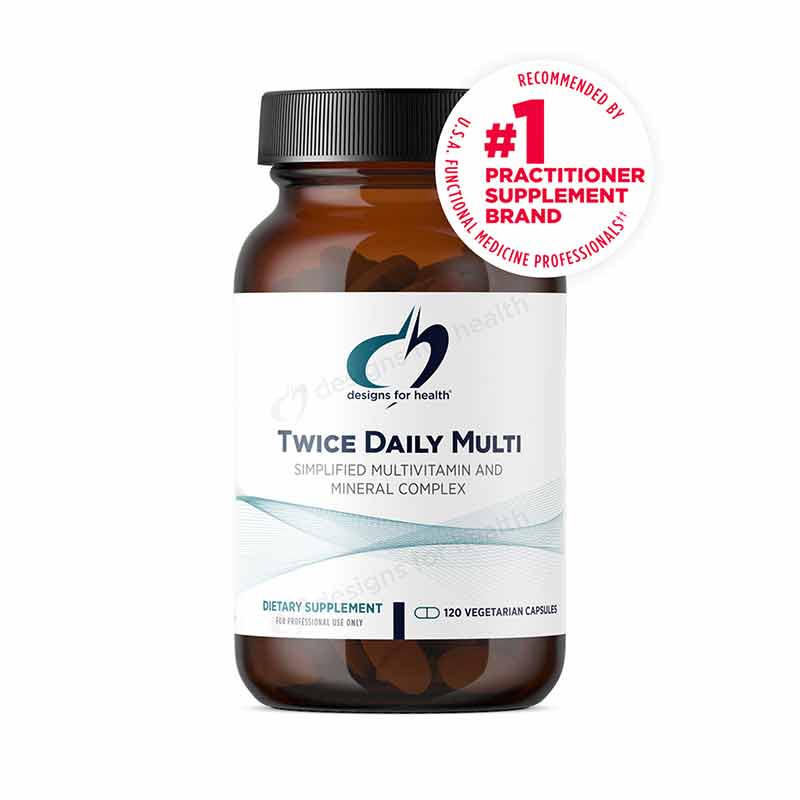 Twice Daily Multi, 120 Veg Capsules, by Designs For Health