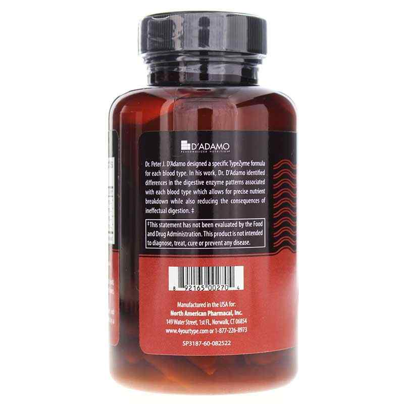 TypeZyme O, by D Adamo Personalized Nutrition, image #3