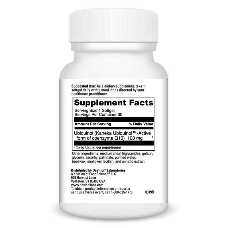 Ubiquinol 100 Mg, 30 Softgels, by DaVinci Labs, image #2