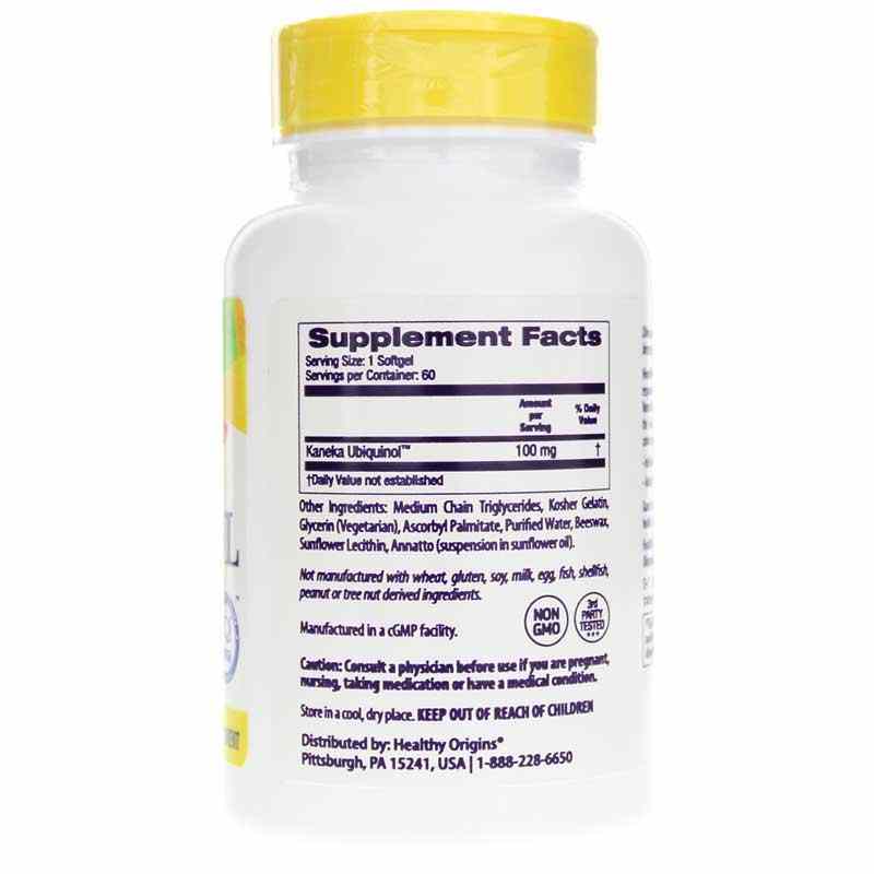 Ubiquinol 100 Mg, 60 Softgels, by Healthy Origins, image #2