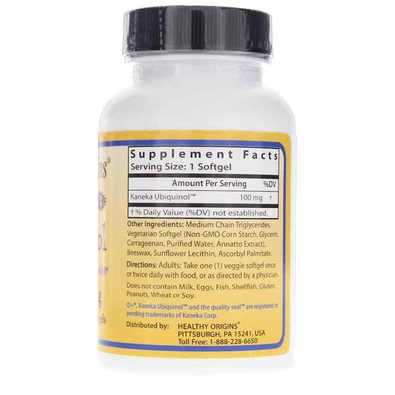 Ubiquinol 100 Mg, 60 Veg Softgels, by Healthy Origins, image #2