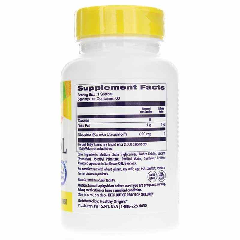 Ubiquinol 200 Mg, 60 Softgels, by Healthy Origins, image #2