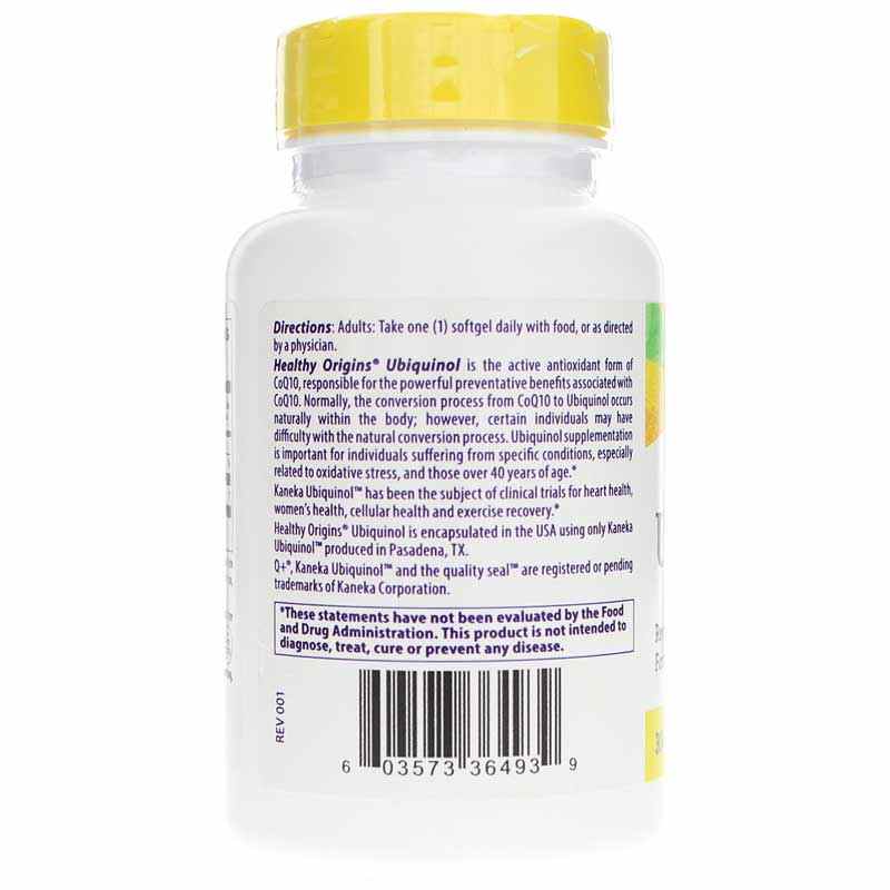 Ubiquinol 300 Mg, 60 Softgels, by Healthy Origins, image #3