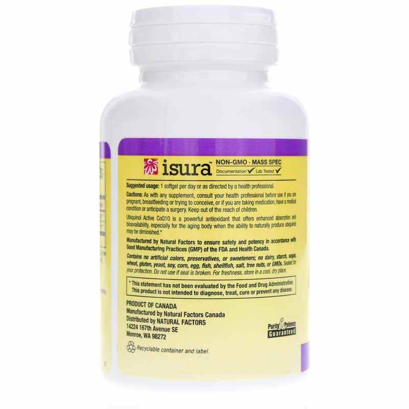 Ubiquinol Active CoQ10 200 Mg, 60 Softgels, by Natural Factors, image #3