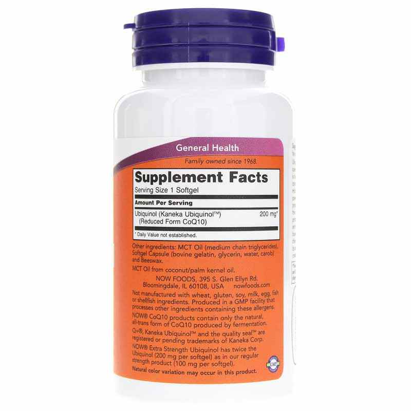 Ubiquinol Extra Strength 200 Mg, by NOW Foods, image #2