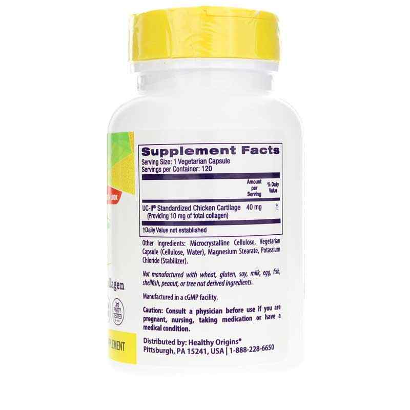 UC-II with Undenatured Type II Collagen 40 Mg, 120 Veg Capsules, by Healthy Origins, image #2
