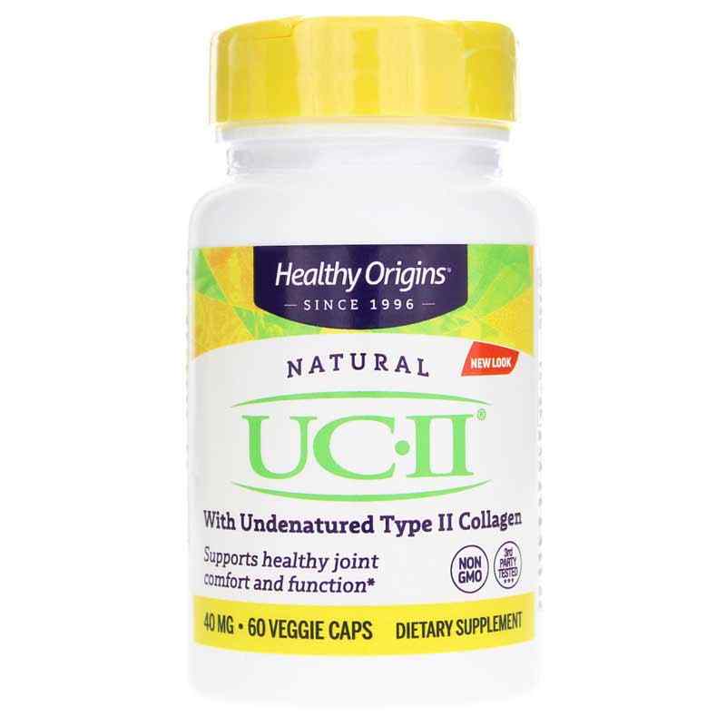 UC-II with Undenatured Type II Collagen 40 Mg, 60 Veg Capsules, by Healthy Origins