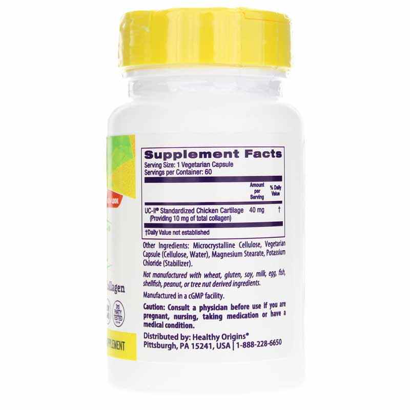 UC-II with Undenatured Type II Collagen 40 Mg, 60 Veg Capsules, by Healthy Origins, image #2
