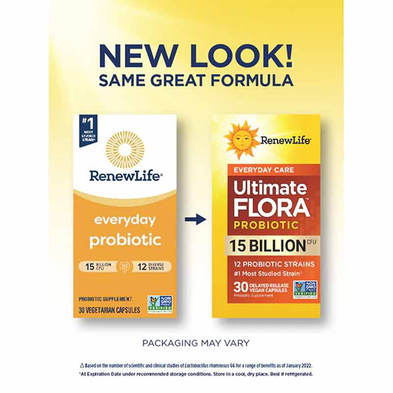 Ultimate Flora Probiotic 15 Billion Everyday Formula, 30 Veg Capsules, by Renew Life, image #3
