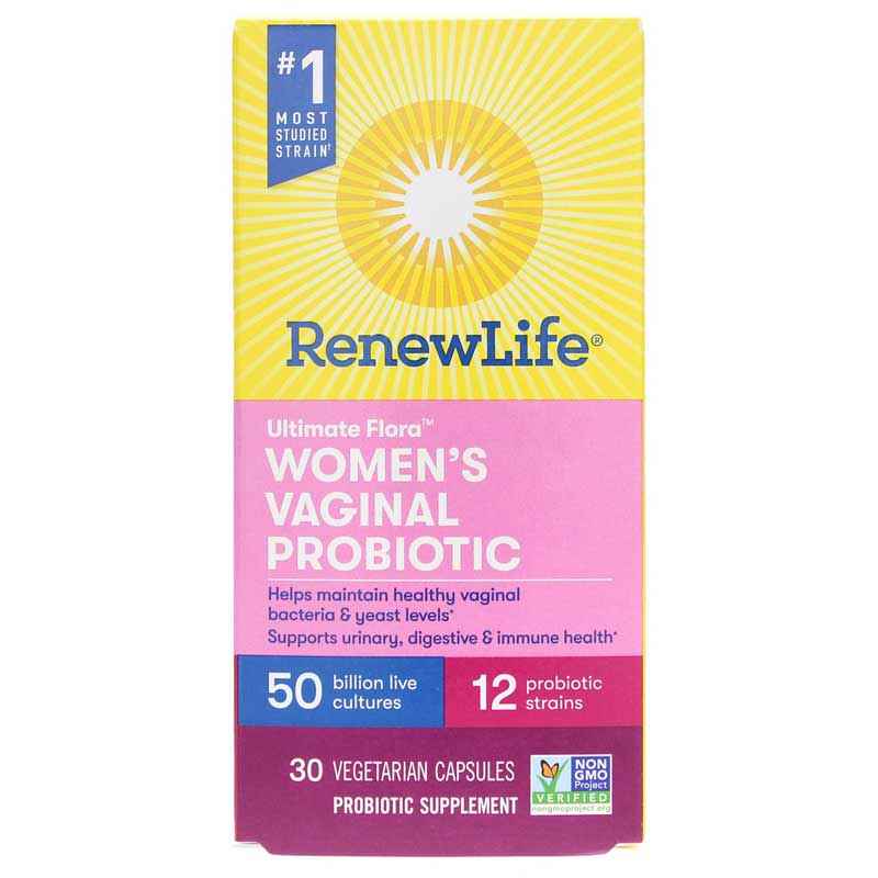 Ultimate Flora Probiotic 50 Billion Women's Vaginal, 30 Veg Capsules, by Renew Life