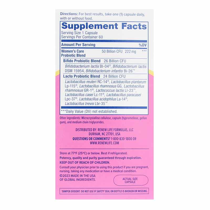 Ultimate Flora Probiotic 50 Billion Women's Vaginal, by Renew Life, image #2