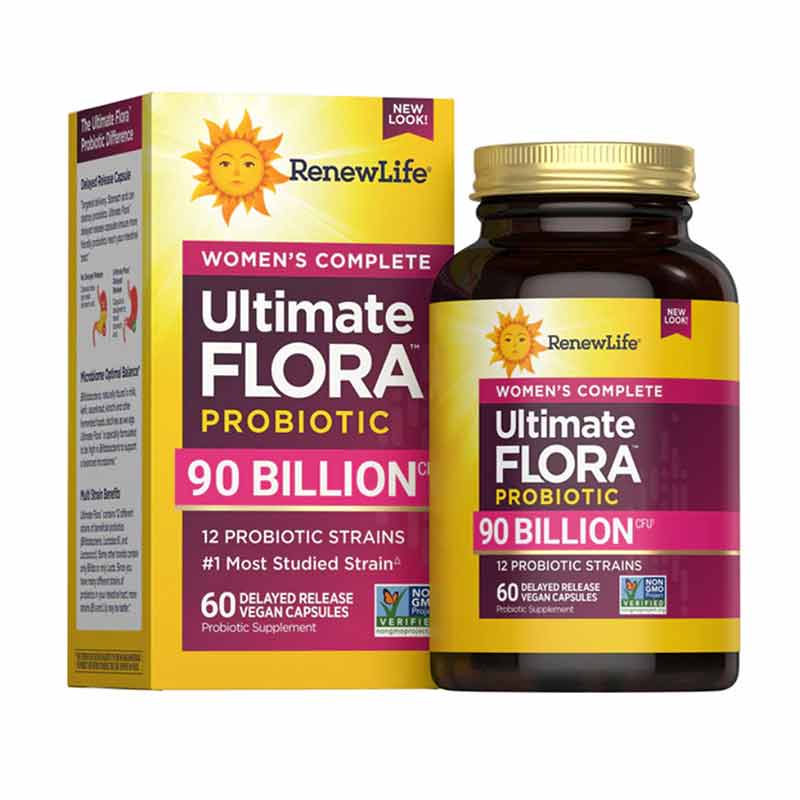 Ultimate Flora Probiotic 90 Billion Women's Care, 60 Veg Capsules, by Renew Life
