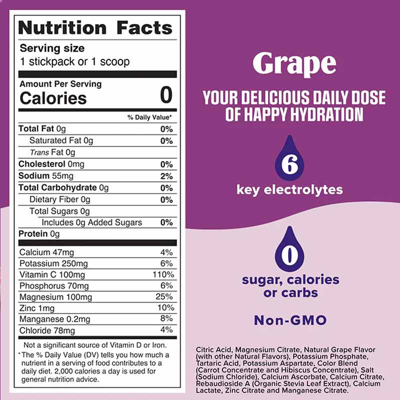 Ultima Replenisher Electrolyte Drink Mix, Grape, 30 Servings, by Ultima Health Products, image #3