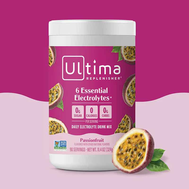 Ultima Replenisher Electrolyte Drink Mix, Passion Fruit, 90 Servings, by Ultima Health Products