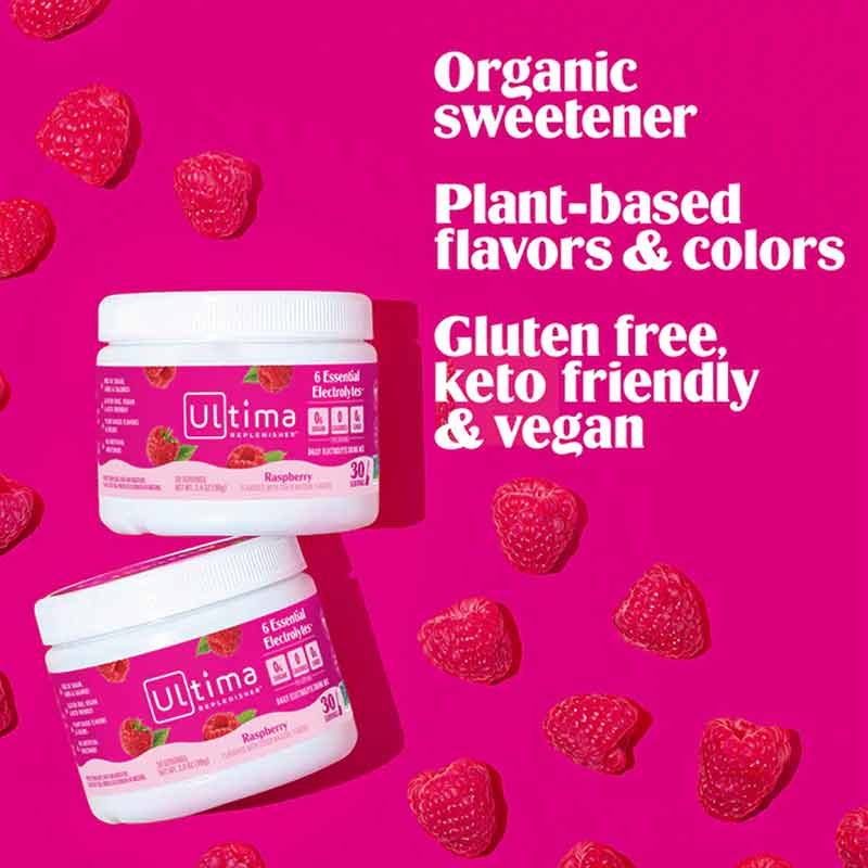 Ultima Replenisher Electrolyte Drink Mix, Raspberry, 30 Servings, by Ultima Health Products, image #2