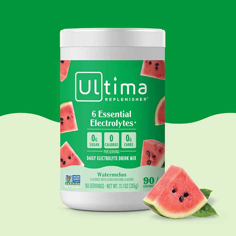 Ultima Replenisher Electrolyte Drink Mix, Watermelon, 90 Servings, by Ultima Health Products