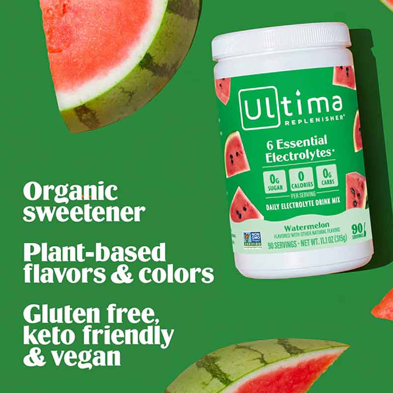 Ultima Replenisher Electrolyte Drink Mix, Watermelon, 90 Servings, by Ultima Health Products, image #2