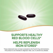 Two dark brown oval capsules on a light green background with radiating light effect.