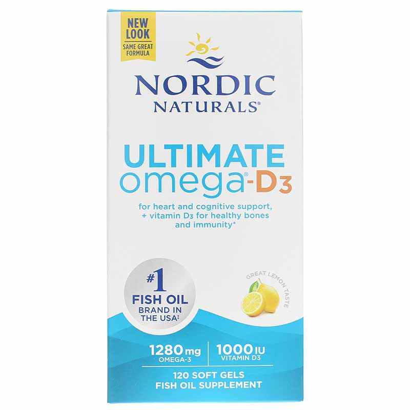 Ultimate Omega-D3, 120 Softgels, by Nordic Naturals