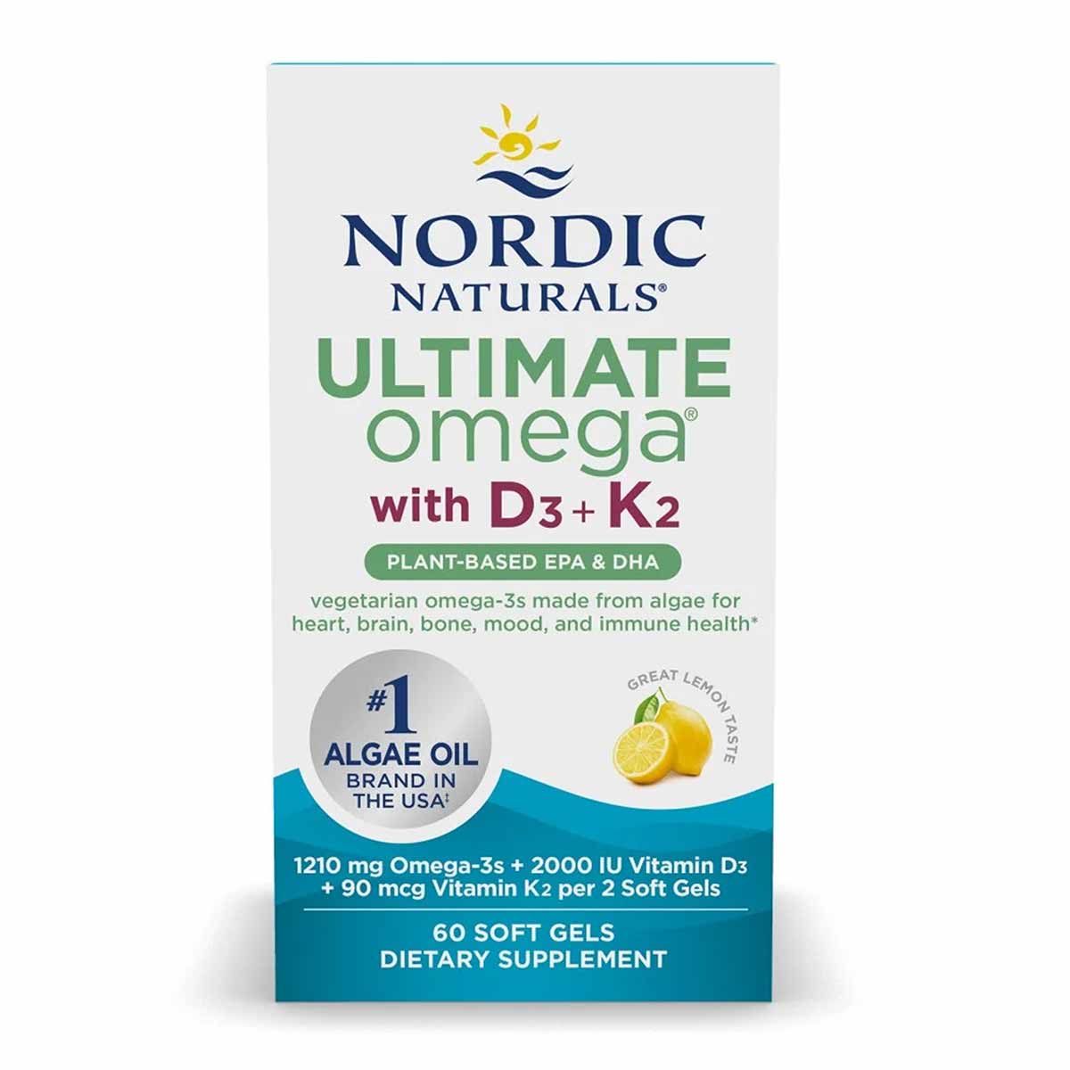 Ultimate Omega Plant-Based with D3+K2, by Nordic Naturals