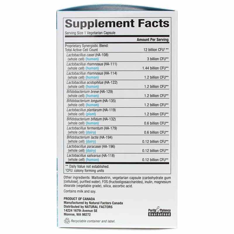 Ultimate Probiotic 12/12 Formula, 120 Veg Capsules, by Natural Factors, image #2