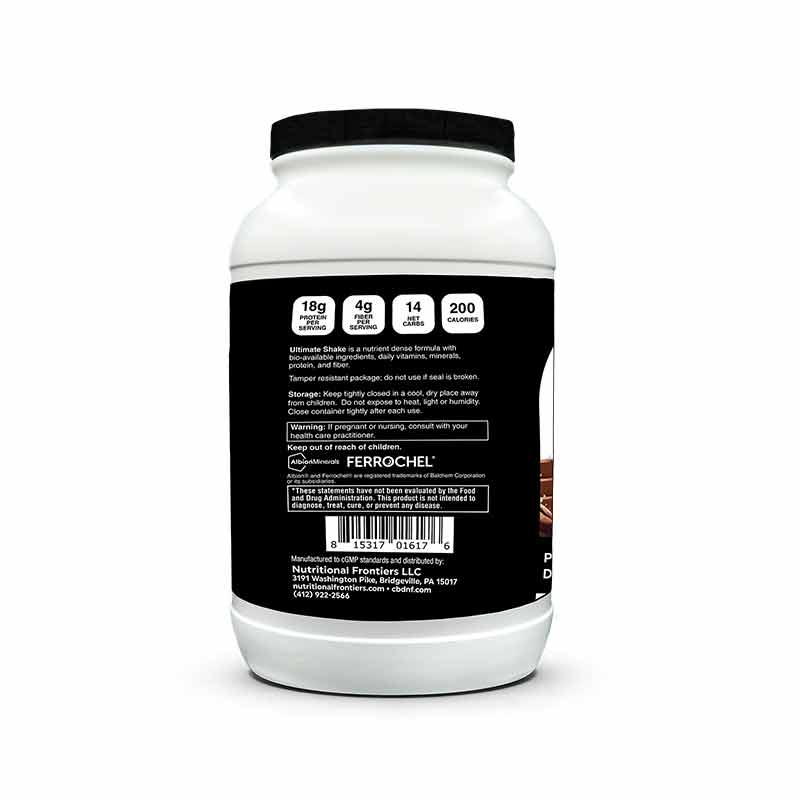 Ultimate Shake, Chocolate, 30 Servings, by Nutritional Frontiers, image #3