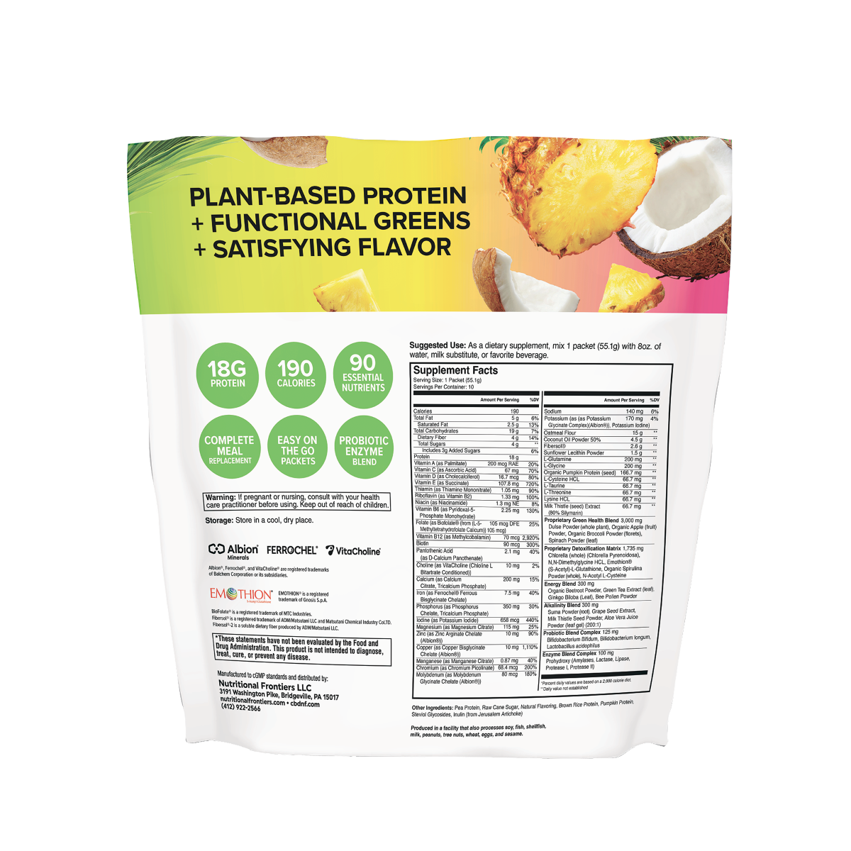 Ultimate Shake Plus Greens, by Nutritional Frontiers – Natural Healthy ...