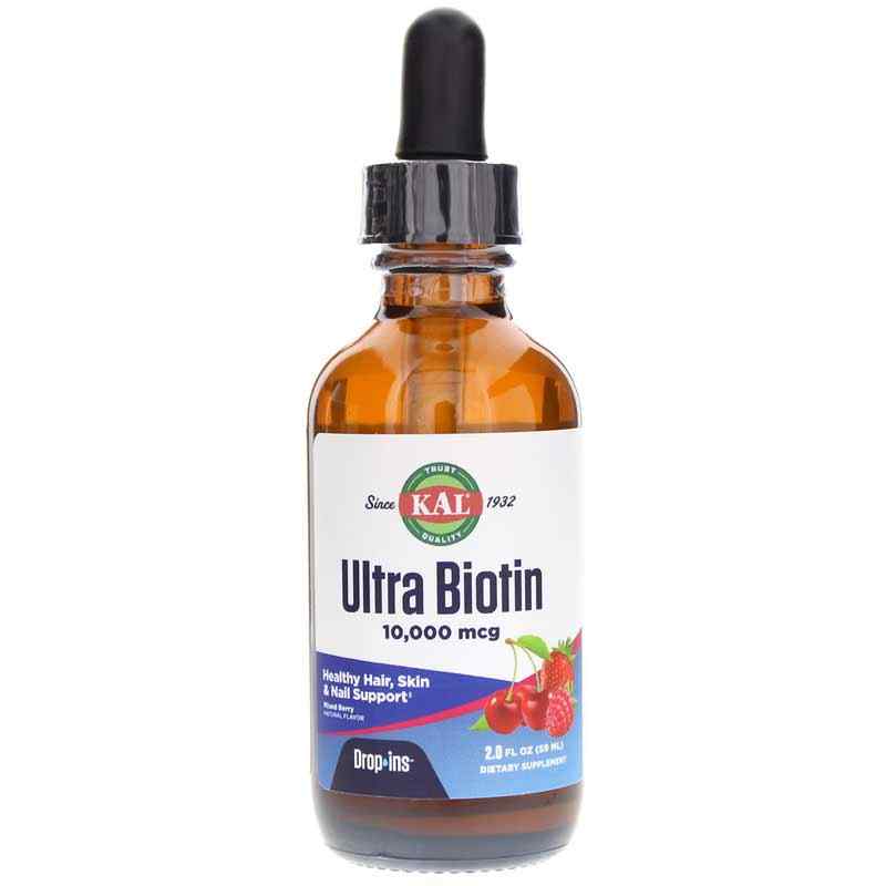 Ultra Biotin 10,000 Mcg Dropins, Mixed Berry, by Kal