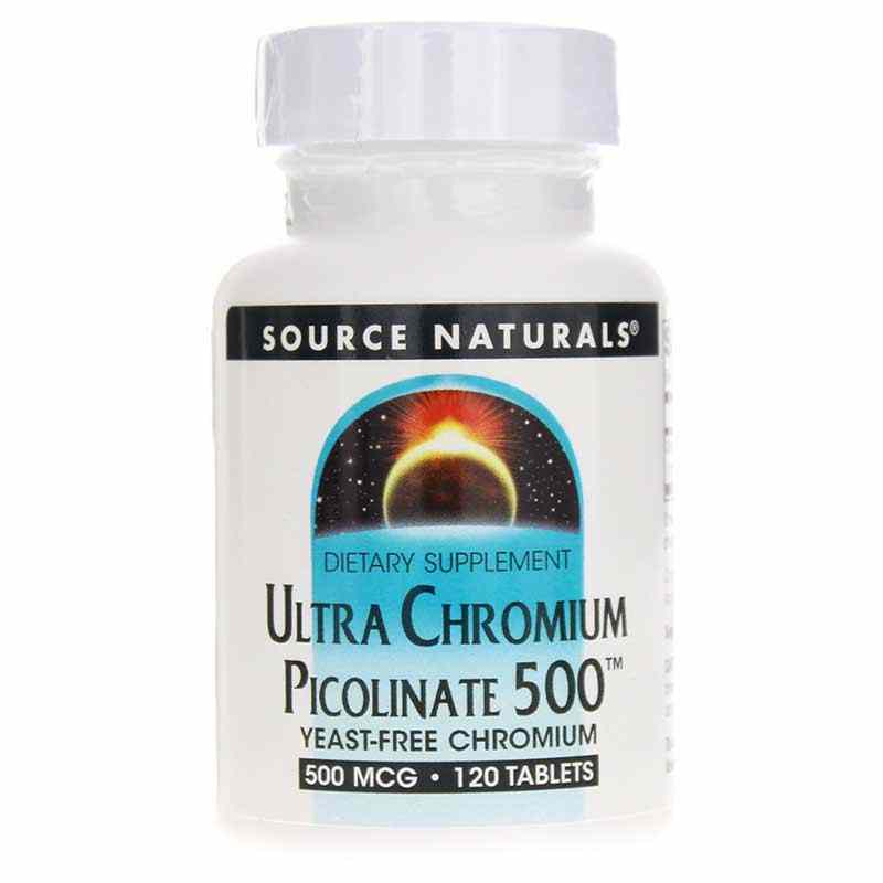 Ultra Chromium Picolinate 500, 120 Tablets, by Source Naturals