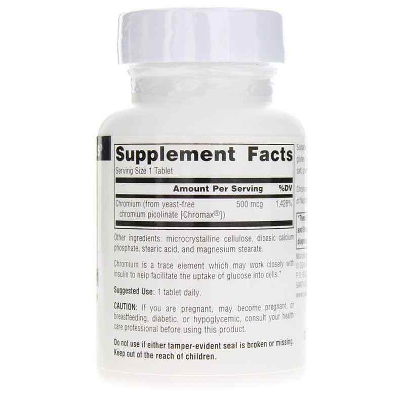 Ultra Chromium Picolinate 500, 120 Tablets, by Source Naturals, image #2