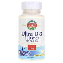 Ultra D-3 250 Mcg (10000 IU) ActivGels, by Kal