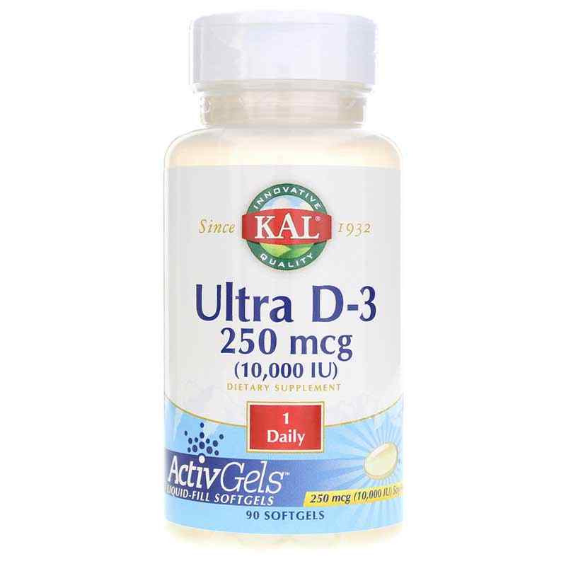 Ultra D-3 250 Mcg (10000 IU) ActivGels, by Kal