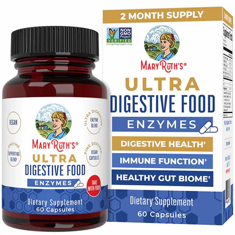 Ultra Digestive Food Enzymes, 60 Capsules, by MaryRuth's Organics
