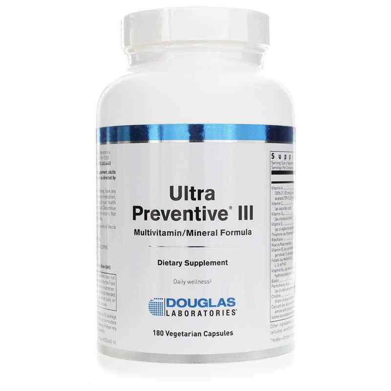 Ultra Preventive III Multivitamin Capsules, by Douglas Laboratories