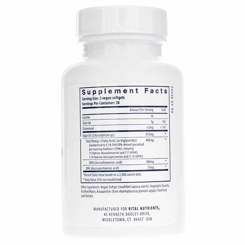 Ultra Pure Vegan Omega SPM+, by Vital Nutrients, image #2