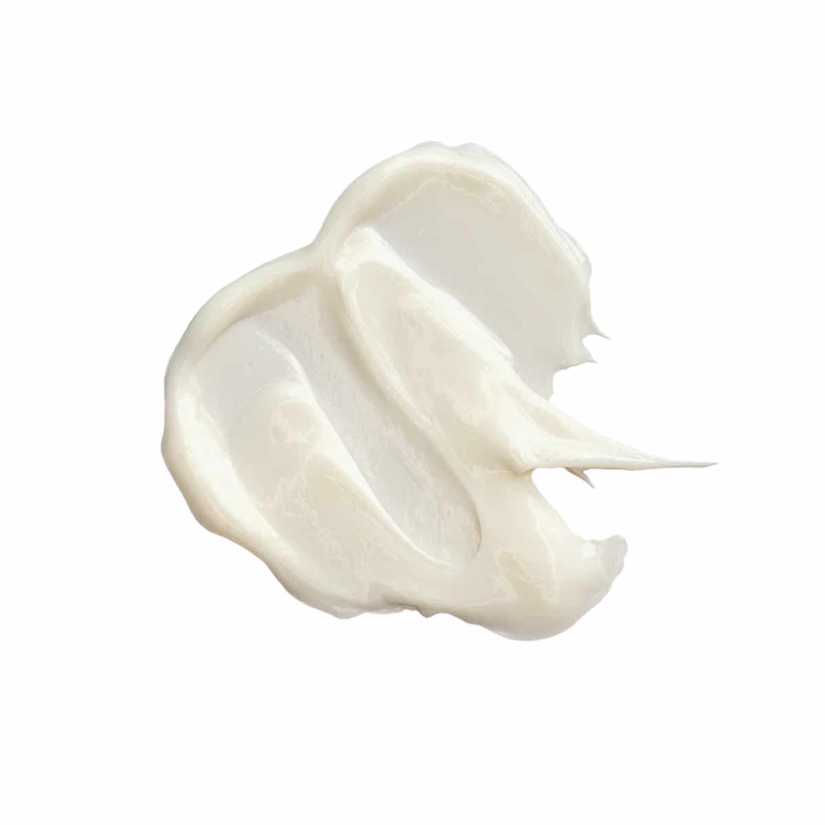 Creamy white body butter with a thick, whipped texture and soft peaks.