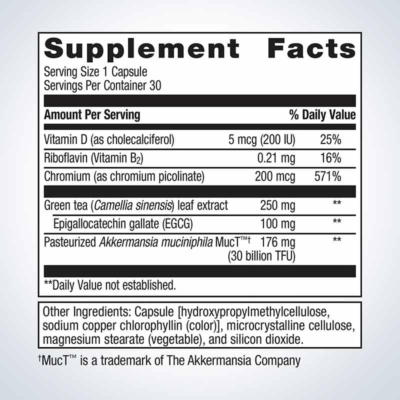 UltraFlora Healthy Weight with Akkermansia, 30 Capsules, by Metagenics, image #2