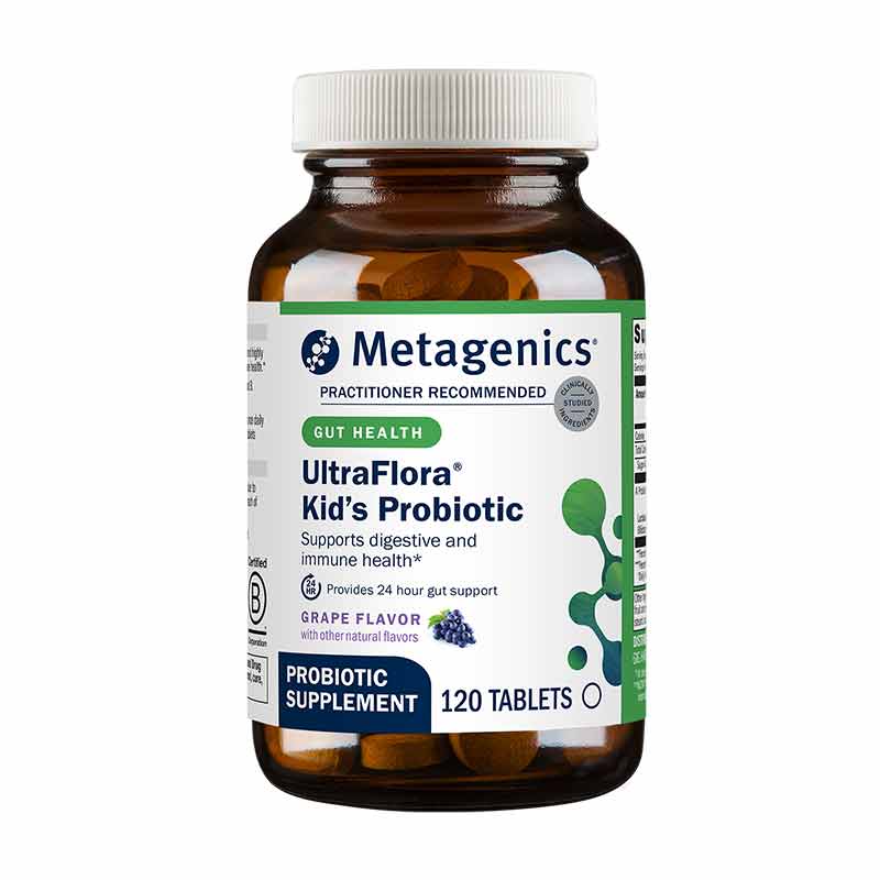 UltraFlora Kids Probiotic, 120 Chewable Tablets, by Metagenics