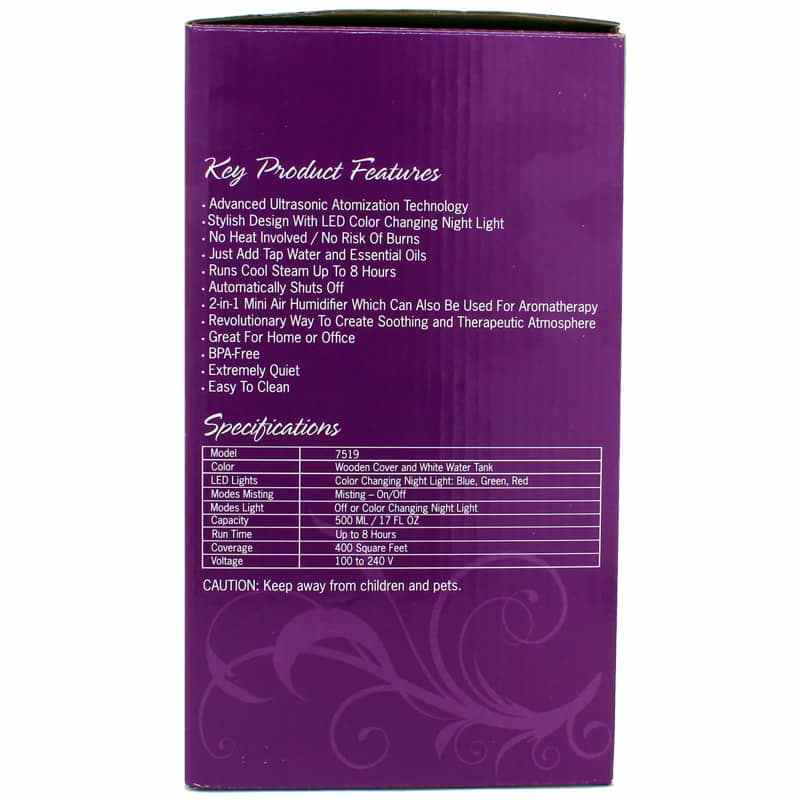 Ultrasonic Faux Wood Oil Diffuser, by NOW Foods, image #3