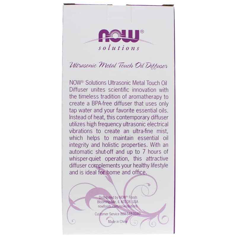 Ultrasonic Metal Touch Oil Diffuser, by NOW Foods, image #4