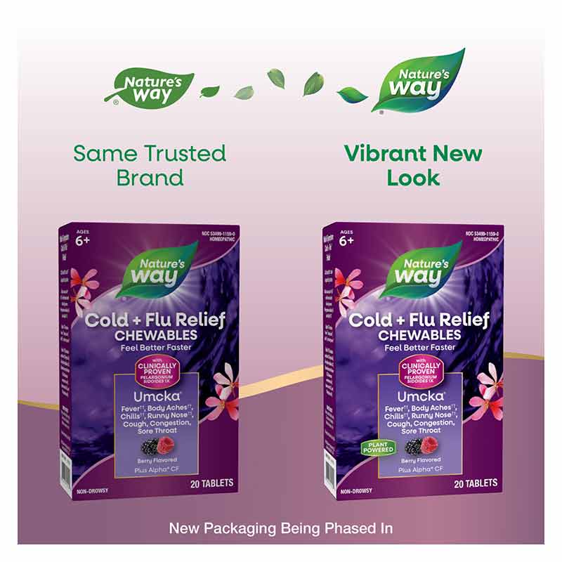 Umcka Cold + Flu Chewable Berry Flavor, by Natures Way, image #3