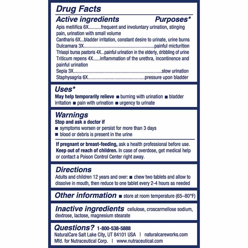 UTI Care Tablets, by NaturalCare, image #4